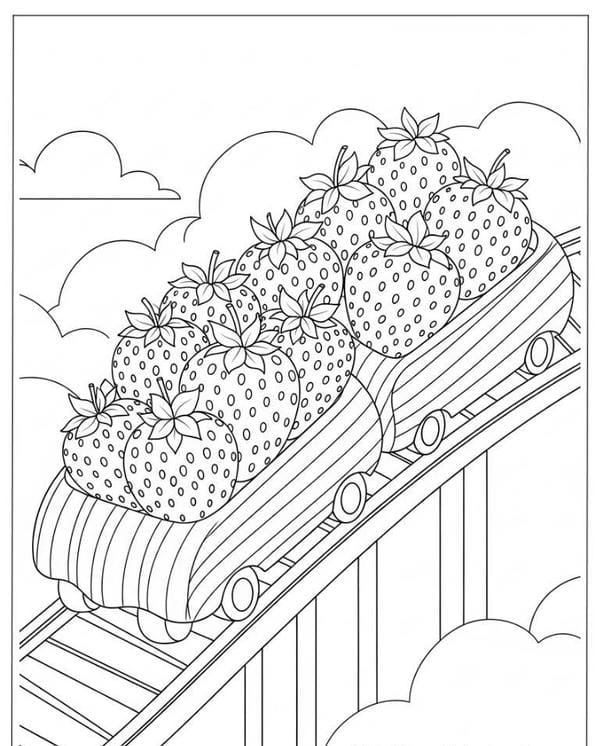 tô màu quả dâu tây 12