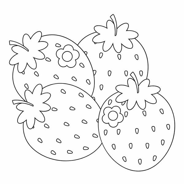 tô màu quả dâu tây 13