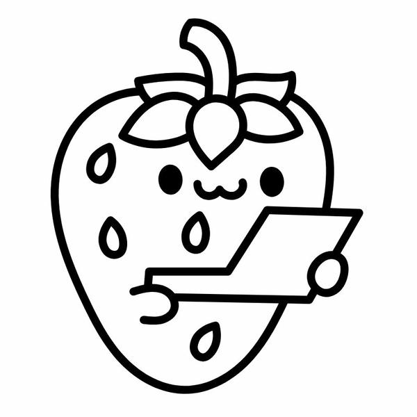 tô màu quả dâu tây 14