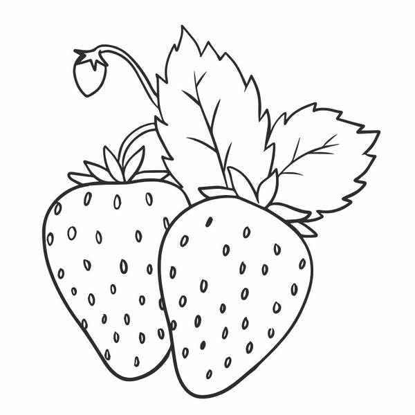 tô màu quả dâu tây 15