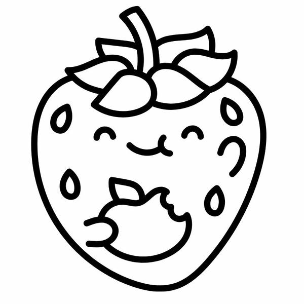 tô màu quả dâu tây 16