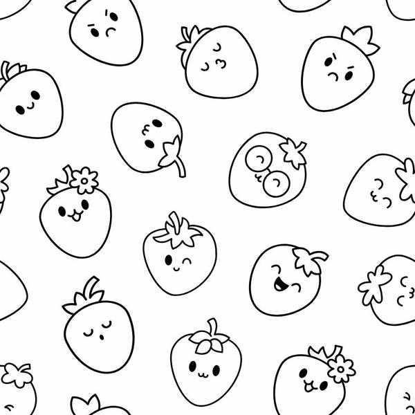 tô màu quả dâu tây 19