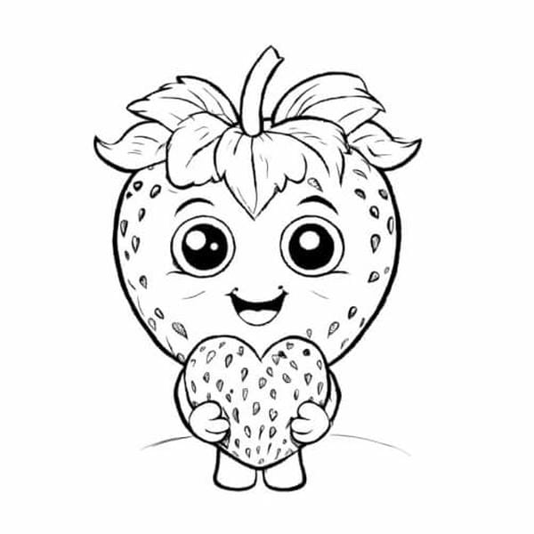 tô màu quả dâu tây 2