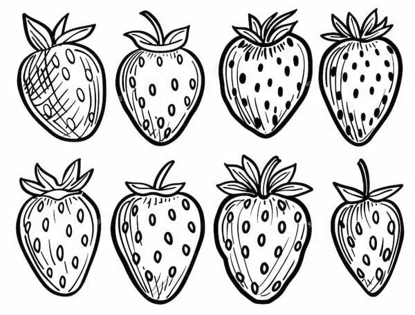 tô màu quả dâu tây 20