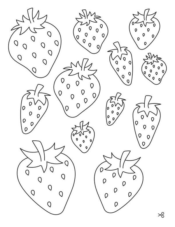 tô màu quả dâu tây 21