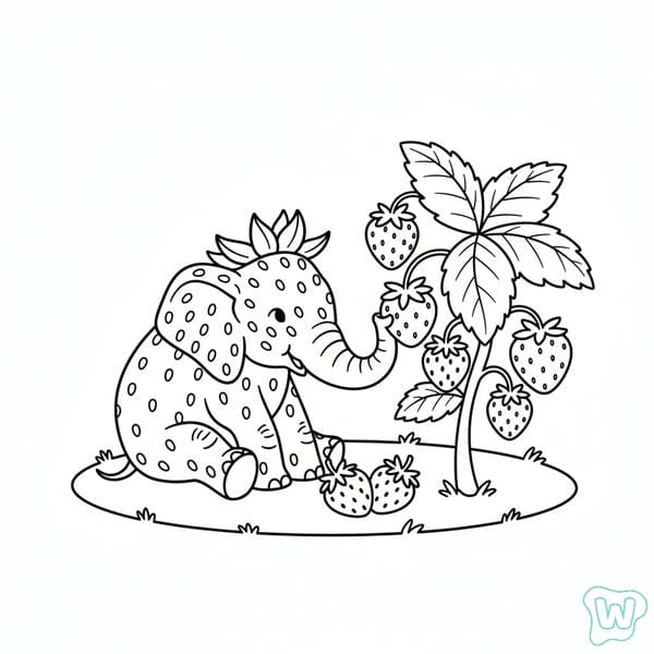 tô màu quả dâu tây 25