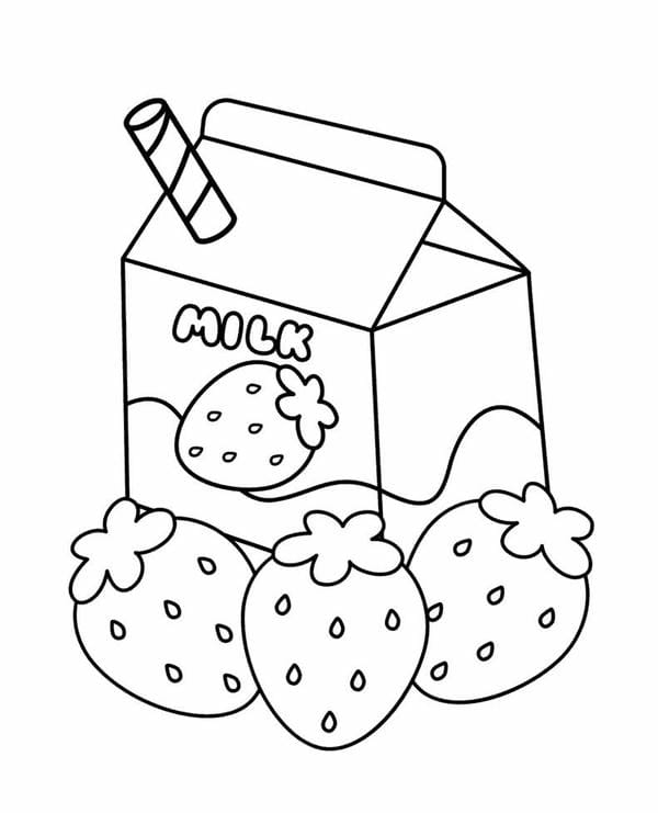 tô màu quả dâu tây 28