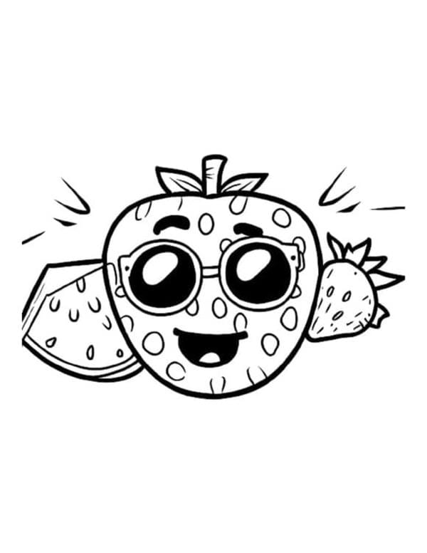 tô màu quả dâu tây 3