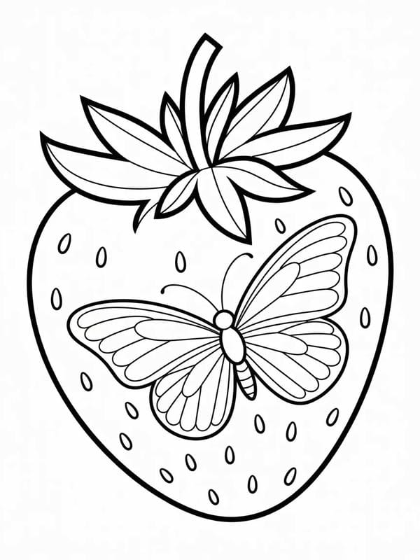 tô màu quả dâu tây 30