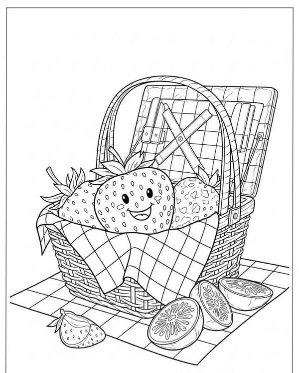 tô màu quả dâu tây 5