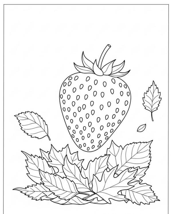 tô màu quả dâu tây 6