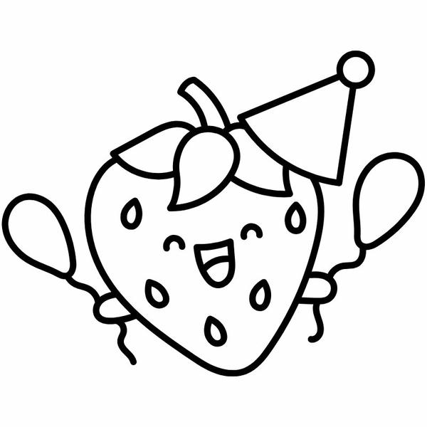 tô màu quả dâu tây 6