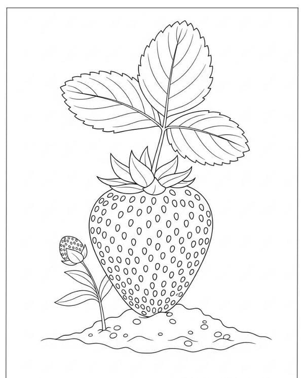 tô màu quả dâu tây 7