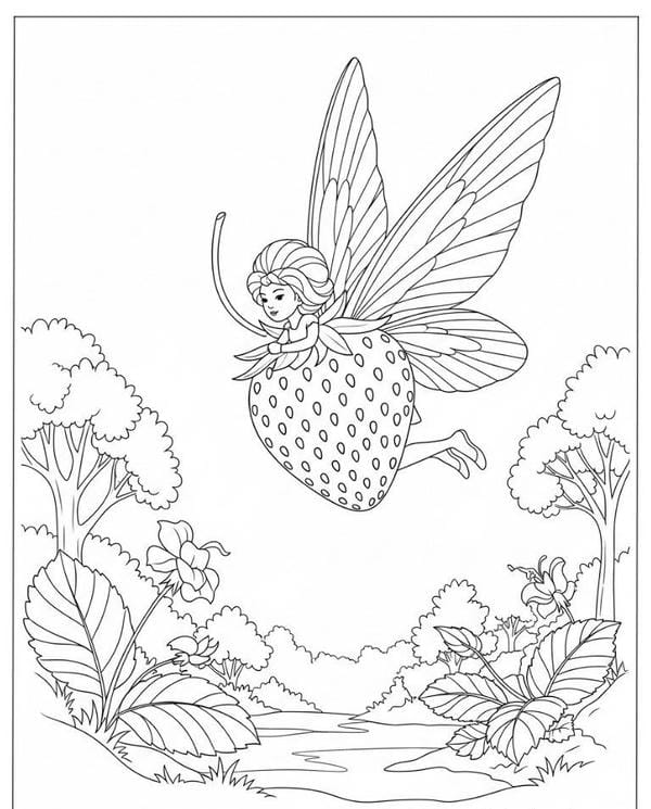 tô màu quả dâu tây 8