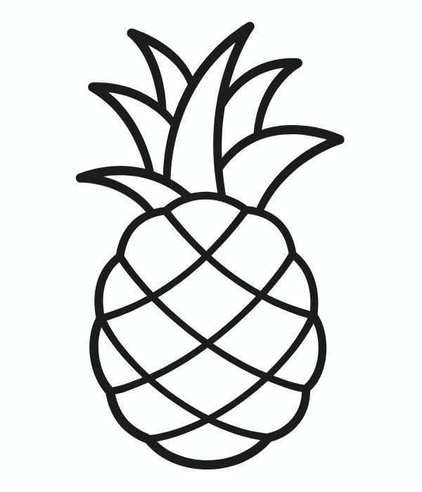 tô màu quả dứa 1