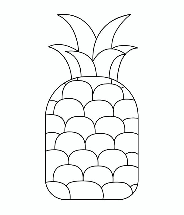 tô màu quả dứa 12