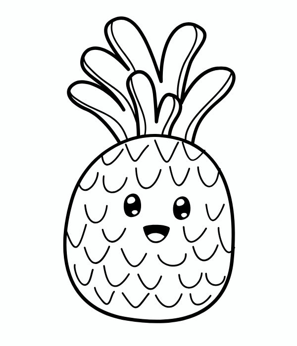 tô màu quả dứa 13