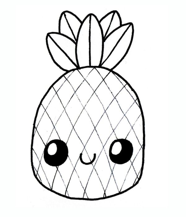 tô màu quả dứa 16