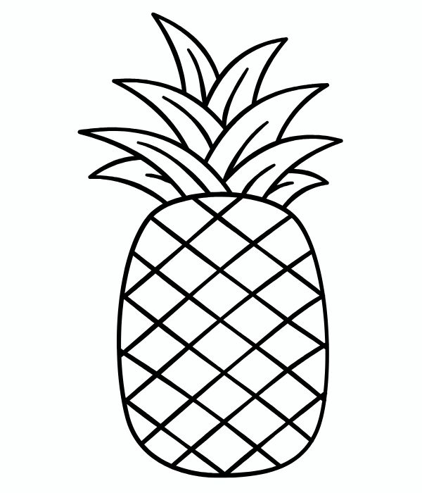 tô màu quả dứa 2