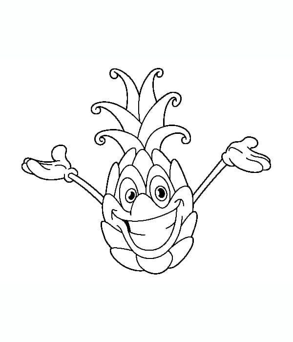 tô màu quả dứa 20