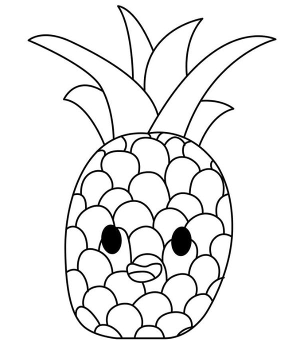 tô màu quả dứa 25