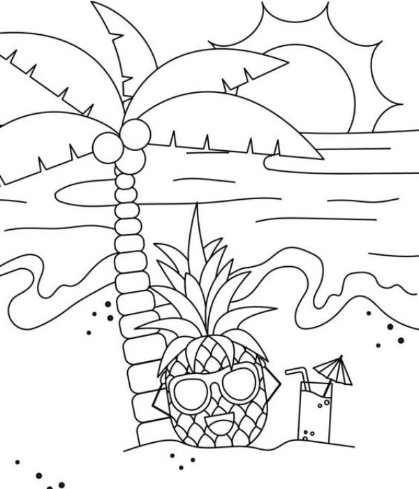 tô màu quả dứa 28