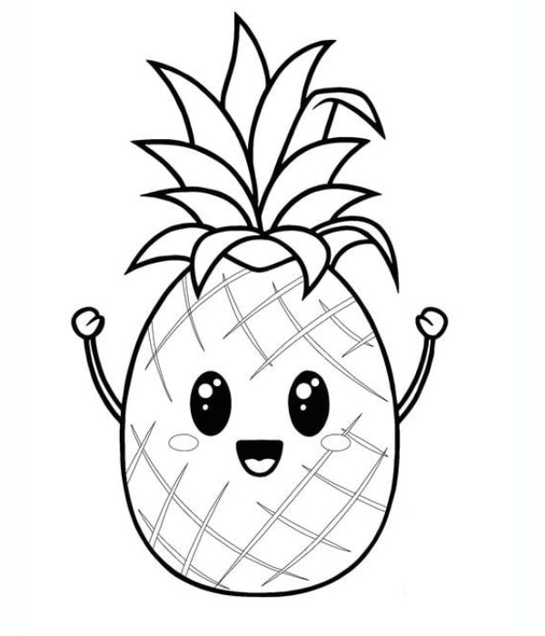 tô màu quả dứa 31