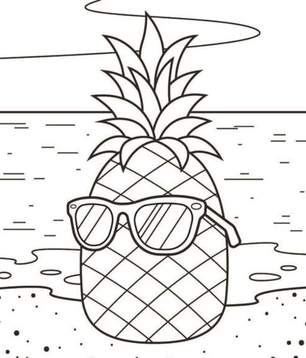 tô màu quả dứa 34