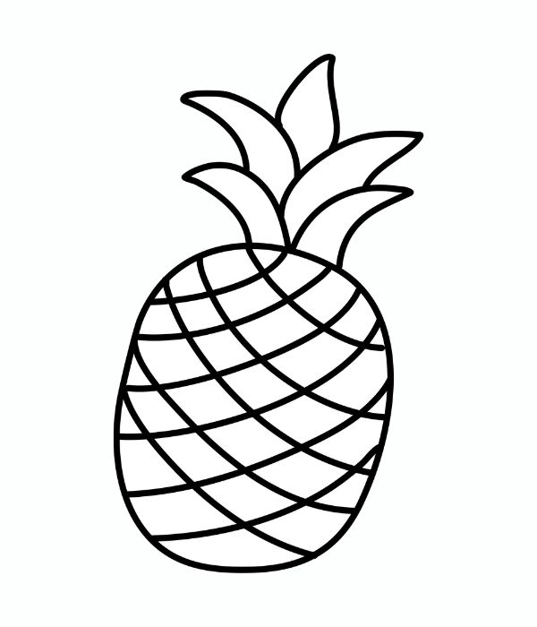 tô màu quả dứa 4