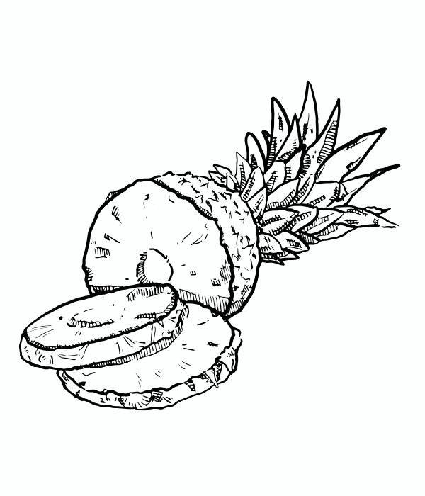 tô màu quả dứa 8