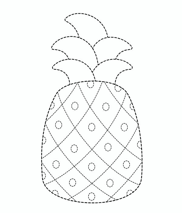 tô màu quả dứa 9