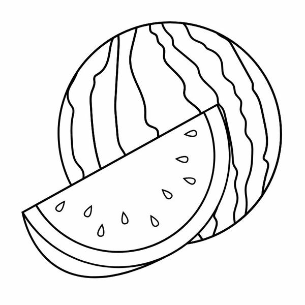 tô màu quả dưa hấu 1