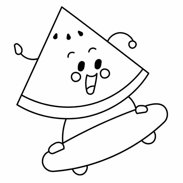 tô màu quả dưa hấu 12