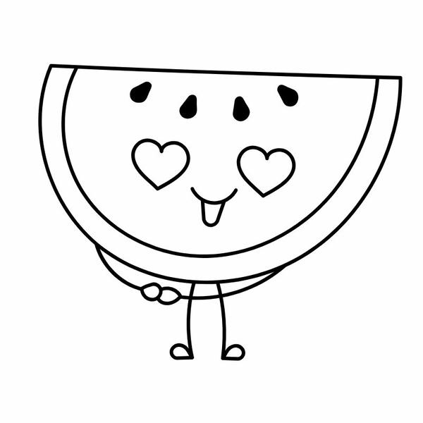 tô màu quả dưa hấu 13