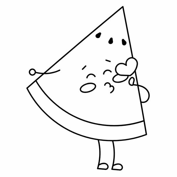 tô màu quả dưa hấu 15