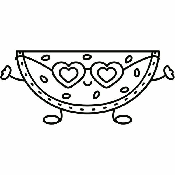 tô màu quả dưa hấu 16