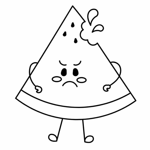 tô màu quả dưa hấu 18