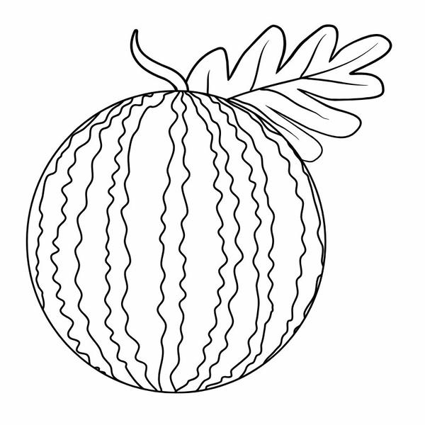 tô màu quả dưa hấu 2