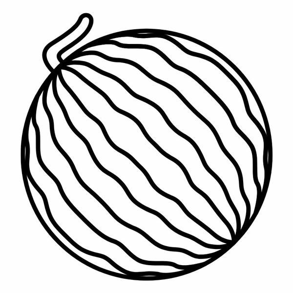 tô màu quả dưa hấu 23