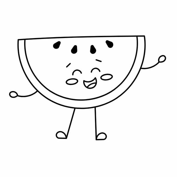 tô màu quả dưa hấu 24