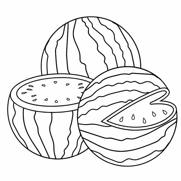 tô màu quả dưa hấu 25