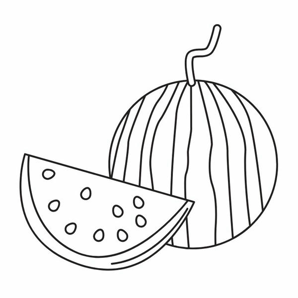 tô màu quả dưa hấu 3