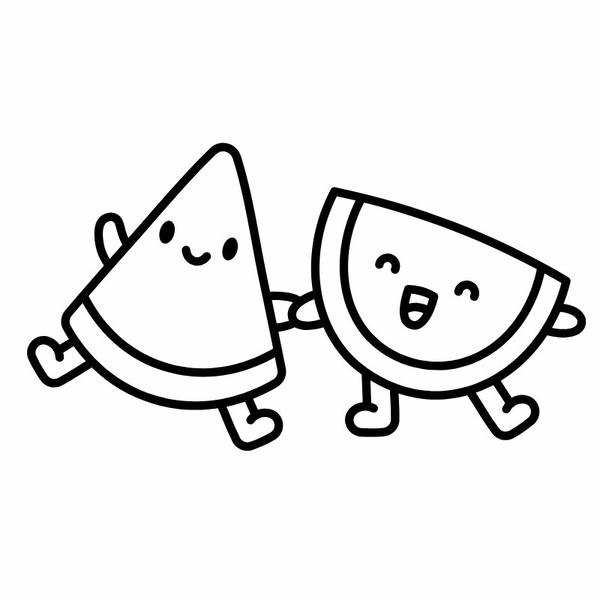 tô màu quả dưa hấu 7