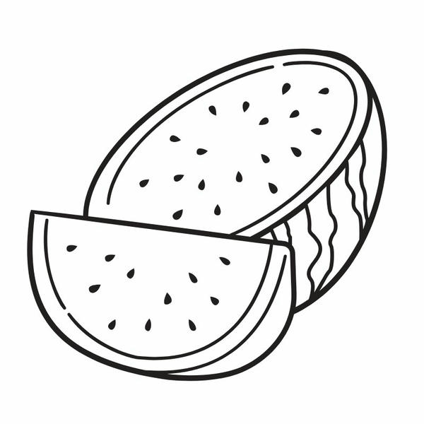 tô màu quả dưa hấu