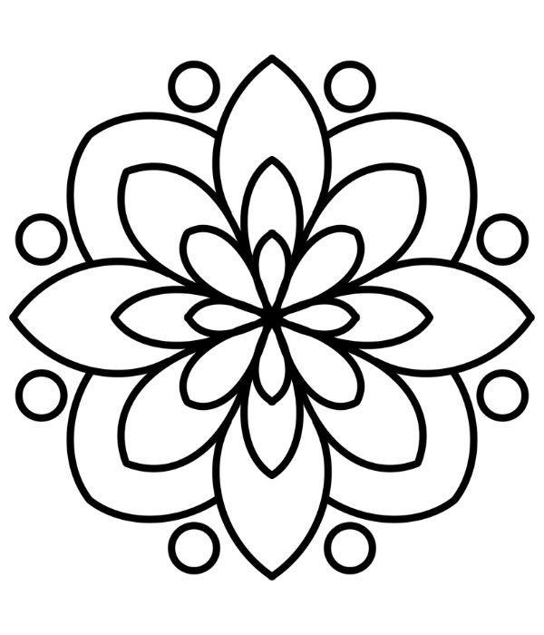 tô màu trang trí hình vuông 2