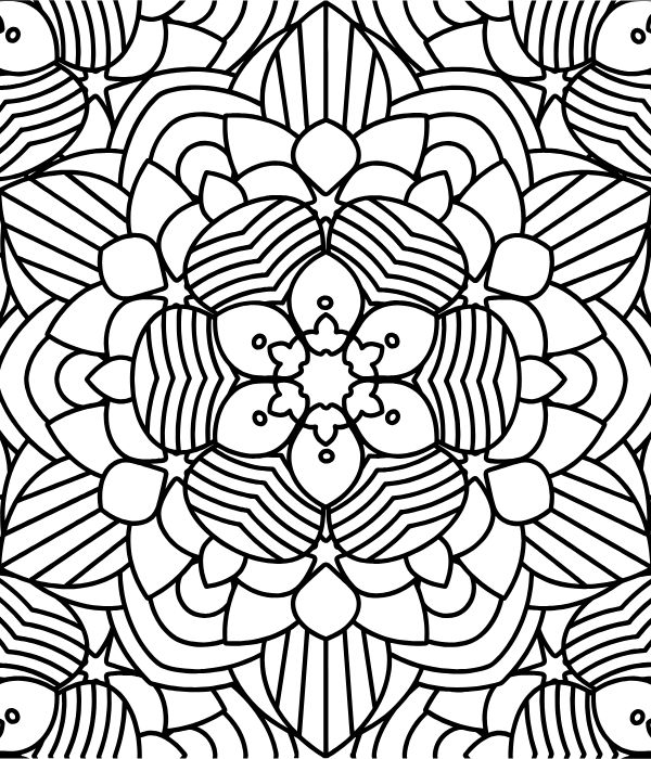 tô màu trang trí hình vuông 3