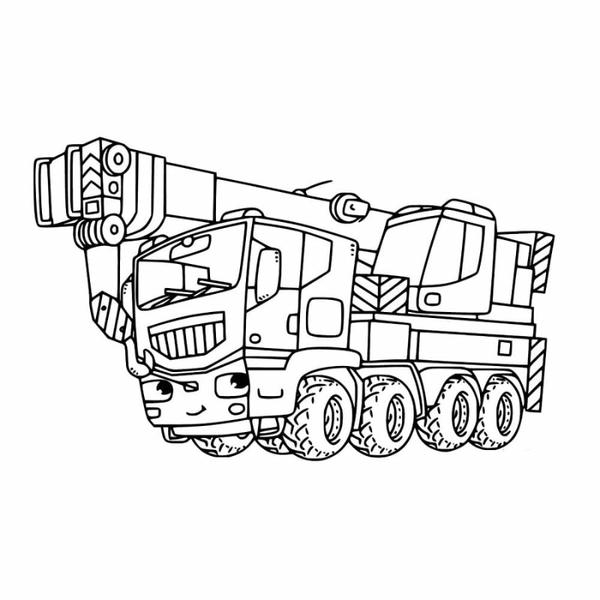 tô màu xe cẩu 14