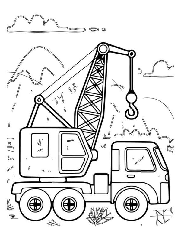 tô màu xe cẩu 18