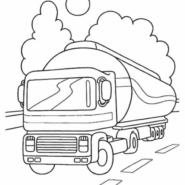 tô màu xe container 1