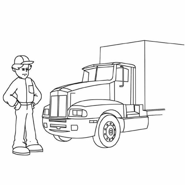 tô màu xe container 15